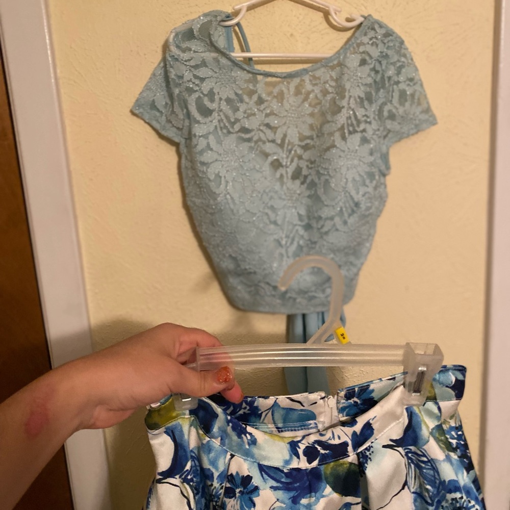 2 piece prom dress